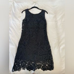 Black lace mini dress
